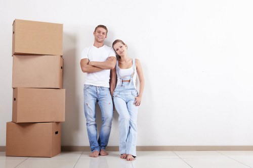 Moving team preparing a local relocation in Lambeth