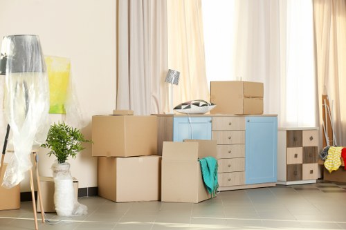Removal team preparing for a house move in Lambeth