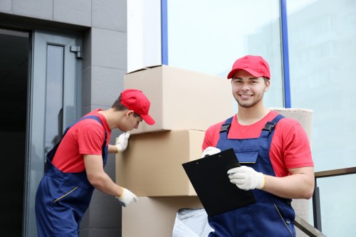 Team organising office move logistics in Lambeth