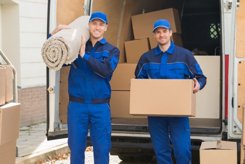 Removal van and movers handling a Lambeth residential move