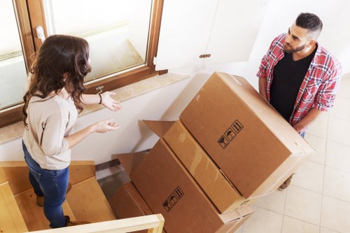 Local Lambeth moving vehicle prepared for a house or flat removal